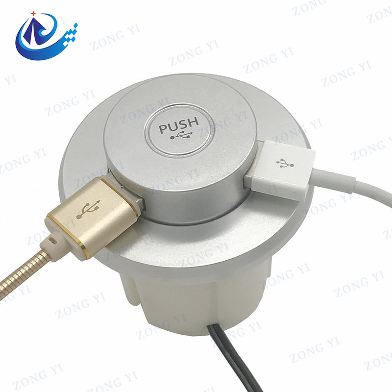 Máy tính để bàn Power Grommet với USB Ẩn trên bàn có lỗ sạc Ổ cắm điện